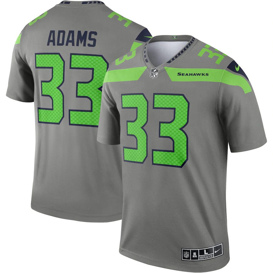 Men Seattle Seahawks #33 Jamal Adams Nike Steel Inverted Legend NFL Jersey